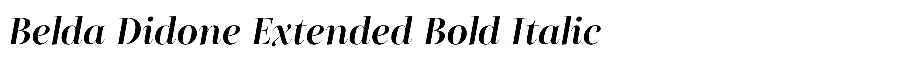Belda Didone Extended Bold Italic